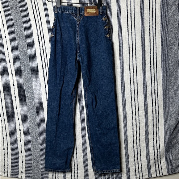 Vintage Lawman Western High Rise Straight Leg Bareback Jeans - Picture 3 of 3